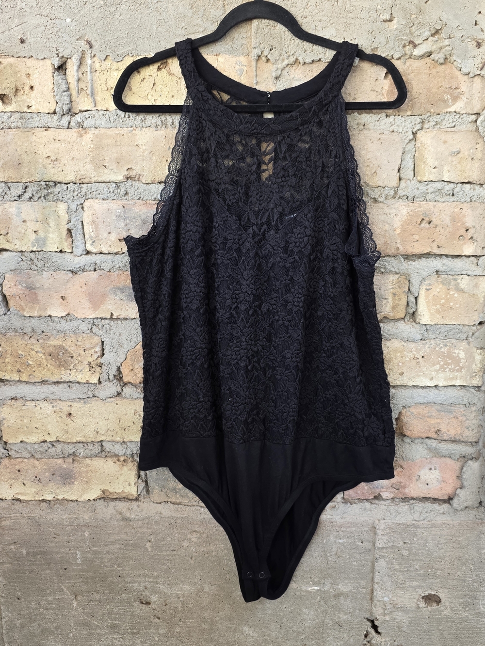 Torrid NWT Black Lace High Neck Bodysuit Size 3 / 3X Plus